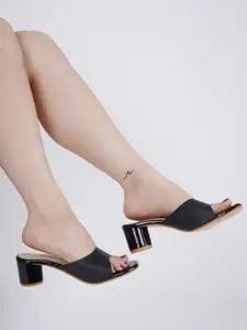 Style Shoes Black Block Heels