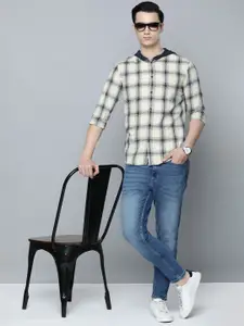 Flying Machine Men Slim Fit Checked Pure Cotton Casual Shirt