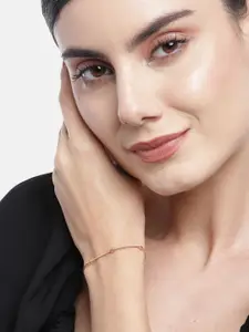 Carlton London Women Rose Gold Plated Brass Charm Bracelet