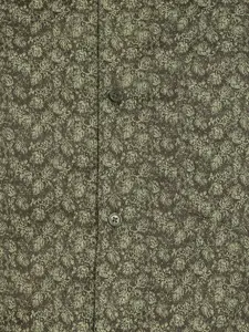 Turtle Men Brown Slim Fit Floral Printed Semiformal Shirt