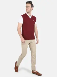 Monte Carlo Men Maroon Sweater Vest