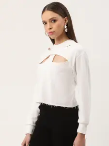 FOREVER 21 Cut Out Detail Sweatshirt