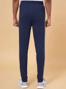 Ajile by PantaloonsMen Navy Blue Solid Slim Fit Track Pants