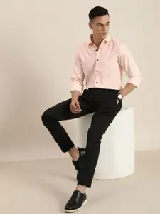 encore by INVICTUS Men Pink Printed Long Sleeve Casual Shirt