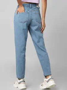 ONLY Women Blue Relaxed Fit High-Rise Jeans