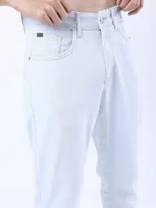 KETCH Men Blue Tapered Fit Stretchable Mid-Raise Cropped Jeans