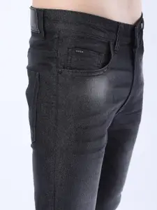KETCH Men Charcoal Skinny Fit Heavy Fade Stretchable Jeans