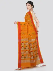 PinkLoom Yellow & Red Woven Design Saree