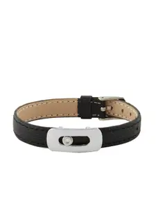 MINUTIAE Women White Gold Plated Floating Crystals Bracelet