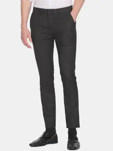 Arrow New York Men Black Slim Fit Trousers