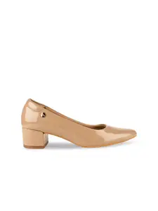 Rocia Beige High-Top Block Pumps