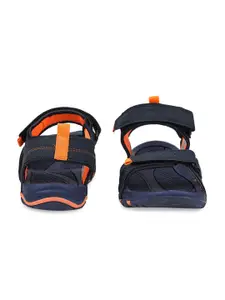 ABROS Men Navy Blue Solid Sports Sandals