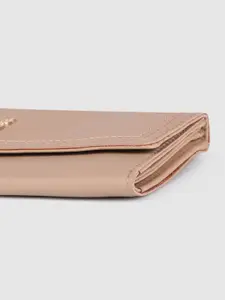Baggit Women Nude Pink Solid Envelope Wallet