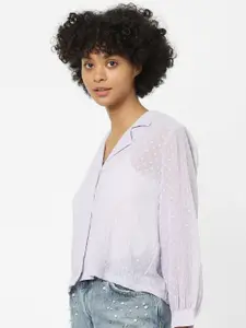 ONLY Women Purple Casual Shirt