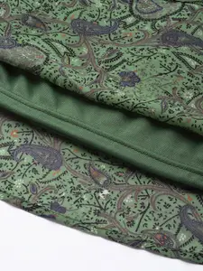 Deewa Green Floral Georgette Maxi Dress