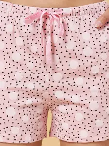 Dreamz by Pantaloons Women Pink Printed Set of 3 Lounge shorts