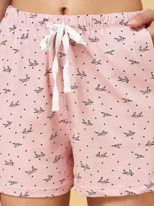 Dreamz by Pantaloons Women Red Printed Lounge shorts