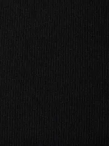 People Black High Neck Sleeveless Cotton Top