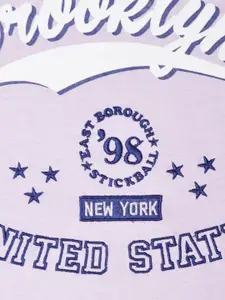 People Lavender Print Top