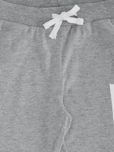Pantaloons Junior Boys Melange Grey Printed Cotton Jogger