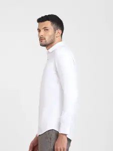 SELECTED Men White Slim Fit Cotton Formal Shirt