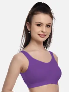 FIMS Red & Purple Non-Padded Workout Bra Set of 2