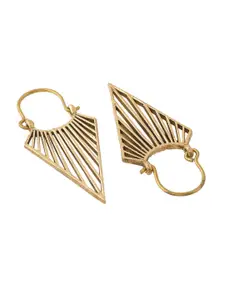 kashwini Gold-Toned Contemporary Drop Earrings