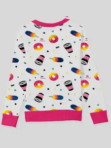 KUCHIPOO Girls Multicoloured Printed Sweatshirt
