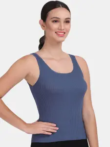 Amour Secret Women Blue Solid Non-Padded Camisoles