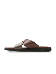 Clarks Men Brown Leather Comfort Sandals