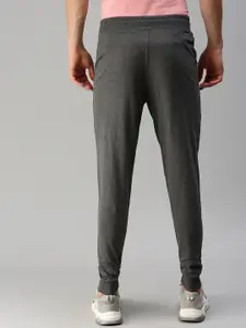 ONN Men Charcoal Solid Cotton Track Pants
