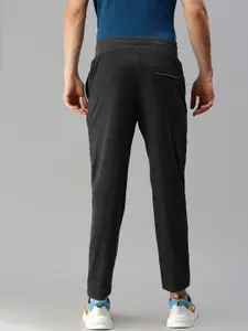 ONN Men Black Solid Cotton Track Pants