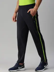 ONN Men Navy-Blue Solid Cotton Track Pant