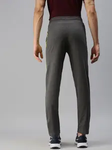 ONN Men Charcoal Grey Solid Cotton Track Pants