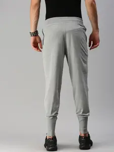 ONN Men Grey Melange Solid Cotton Joggers