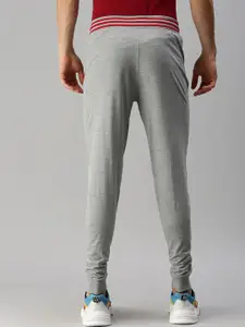 ONN Men Grey-Melange Solid Cotton Joggers