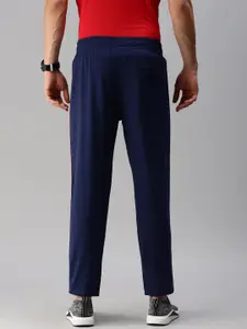 ONN Men Blue Solid Cotton Track Pants