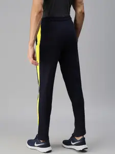 ONN Men Navy Blue Solid Cotton Track Pants