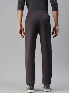 ONN Men Steel Grey Solid Cotton Track Pants