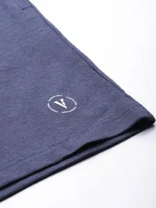 Van Heusen Men Blue Solid Sports Shorts