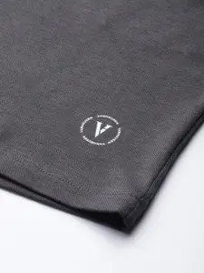 Van Heusen Flex Men Charcoal Grey Solid Sports Shorts