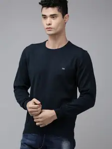 Arrow Men Navy Blue Pullover