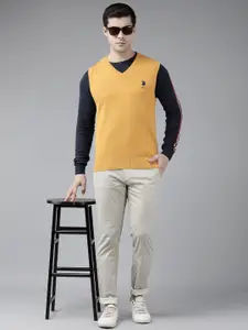U.S. Polo Assn. Men Knitted V-Neck Sweater Vest
