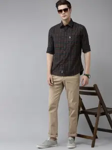 U.S. Polo Assn. Men Pure Cotton Tailored Fit Checked Casual Shirt