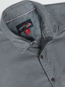 U.S. Polo Assn. Denim Co. U S Polo Assn Denim Co Men Grey Slim Fit Casual Shirt