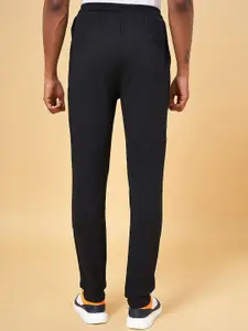 Ajile by Pantaloons Men Black & White Color-Blocked Slim-Fit Joggers