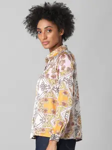 ONLY Women White Floral Printed Casual Shirt