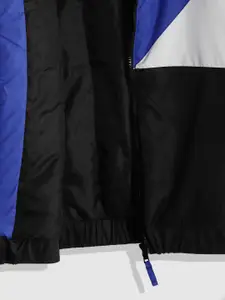 YK Teen Boys Blue & White Colourblocked Padded Jacket