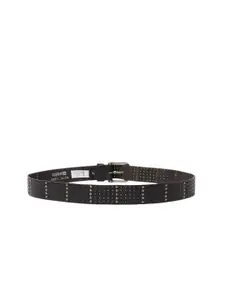 Spykar Men's Black Genuine Leather Belt