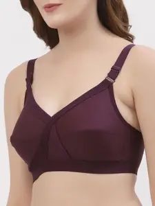 Floret Pack of 2 Non-Padded Non-Wired Full Coverage Cotton Bras with All Day Comfort